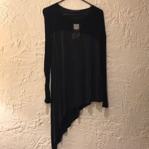Black Zara Hi-Lo shirt